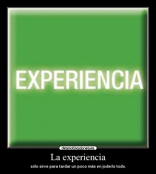 La experiencia - 