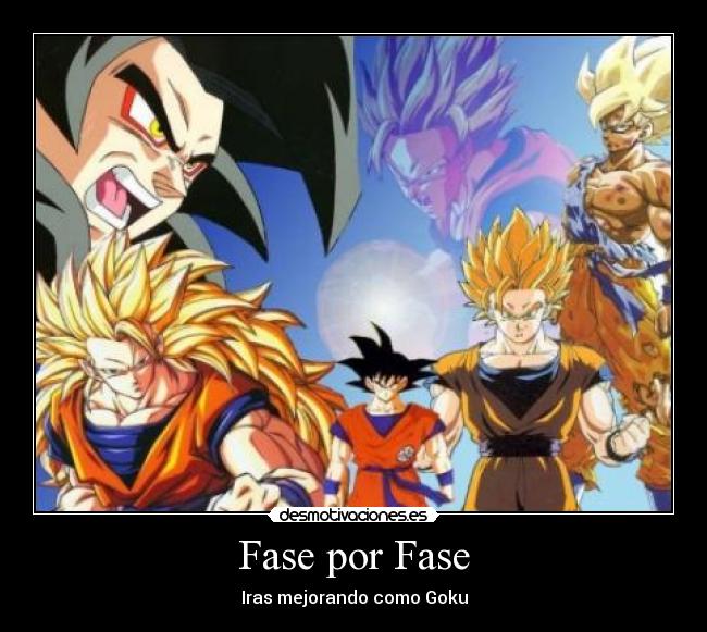 Fase por Fase - Iras mejorando como Goku