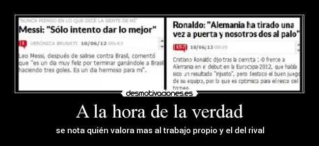 carteles messi ronaldo distintas opiniones desmotivaciones