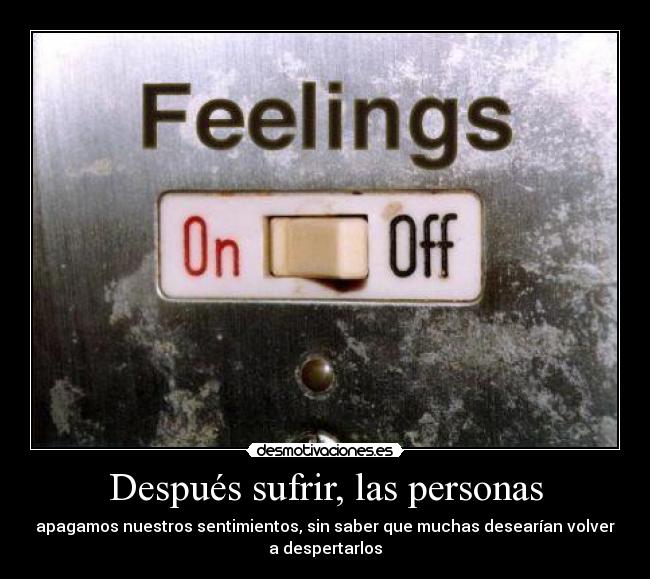Después sufrir, las personas - 