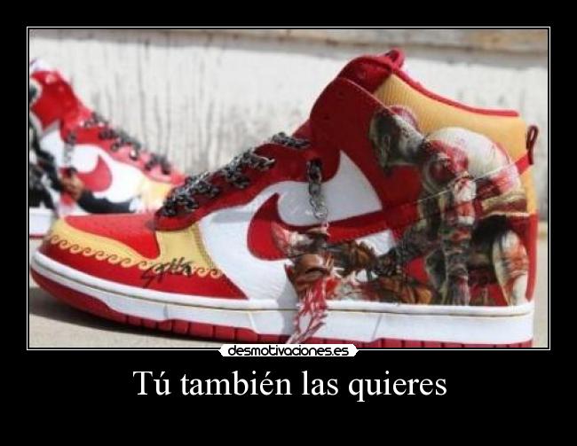 carteles kratos god war zapatillas nike desmotivaciones