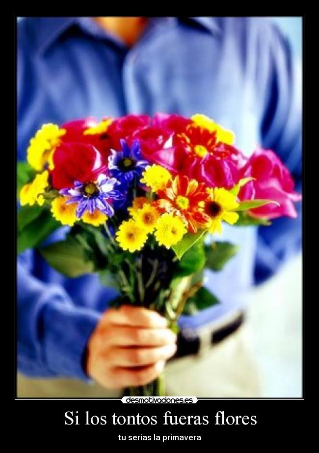 carteles las flores fueran tontos serias primavera desmotivaciones