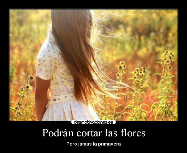 Podrán cortar las flores -
