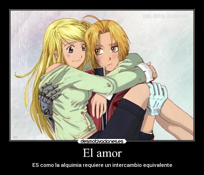 El amor - ES como la alquimia requiere un intercambio equivalente