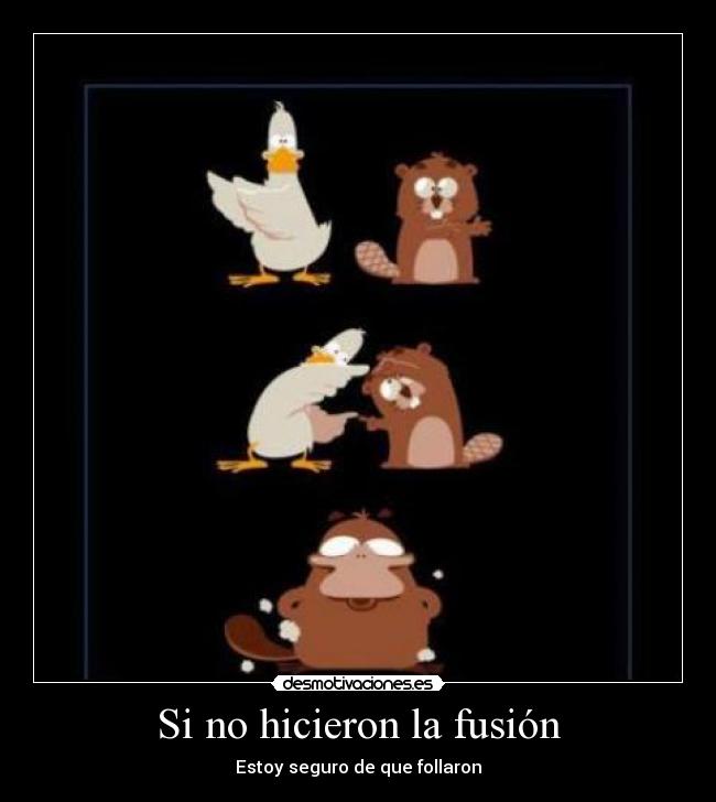 Si no hicieron la fusión - Estoy seguro de que follaron
