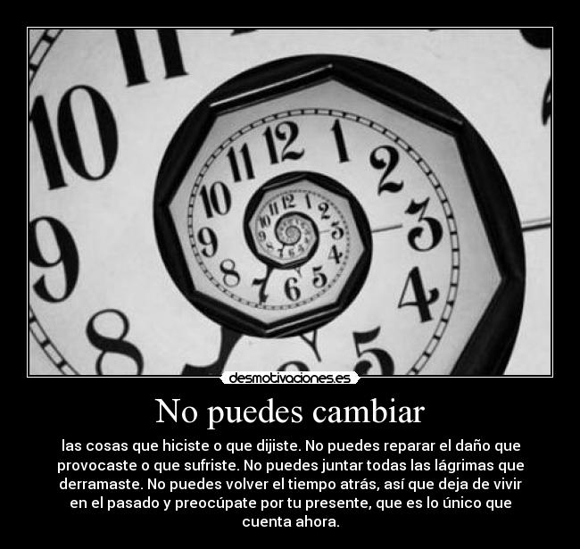 No puedes cambiar - 