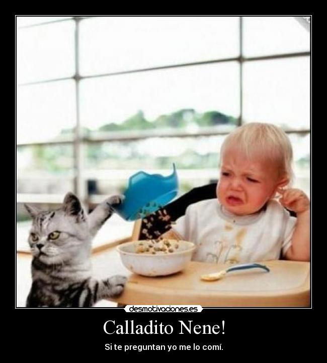 Calladito Nene! - Si te preguntan yo me lo comí.