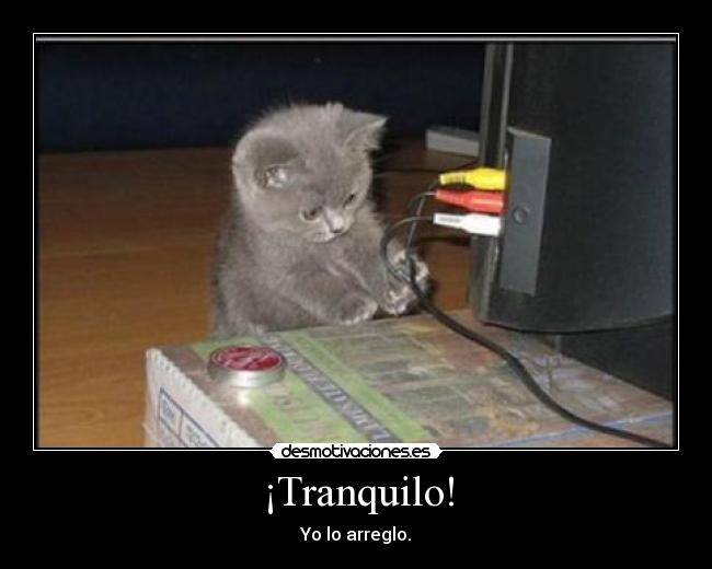 ¡Tranquilo! - Yo lo arreglo.