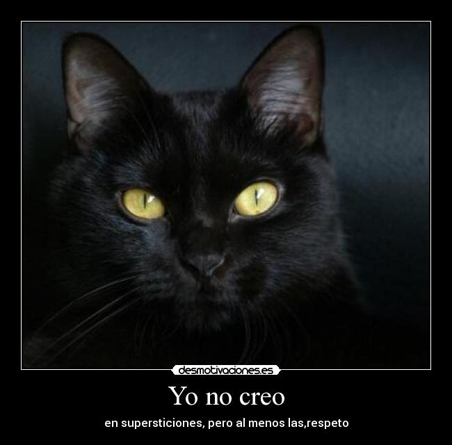 Yo no creo - en supersticiones, pero al menos las,respeto