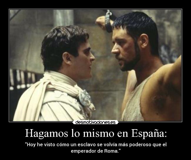 Hagamos lo mismo en España: -