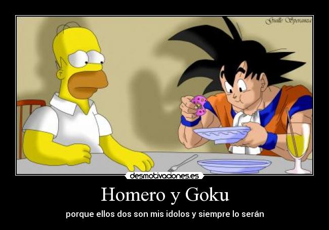 Homero y Goku -