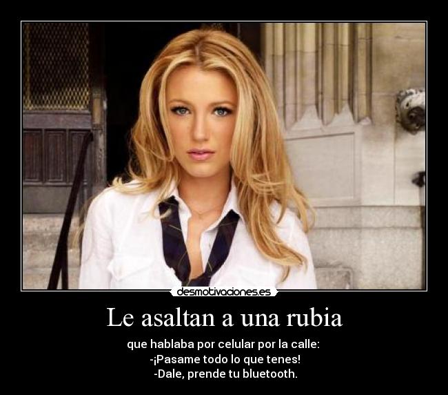 Le asaltan a una rubia -