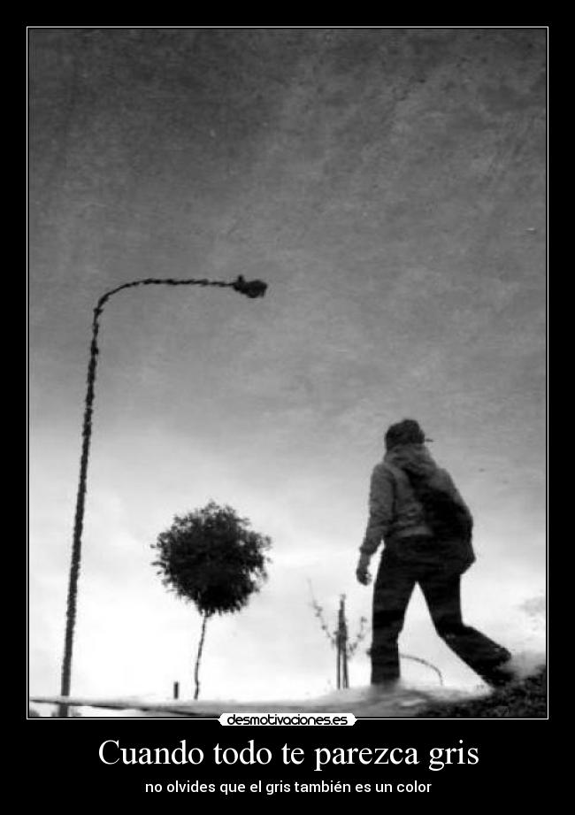 Cuando todo te parezca gris - no olvides que el gris también es un color