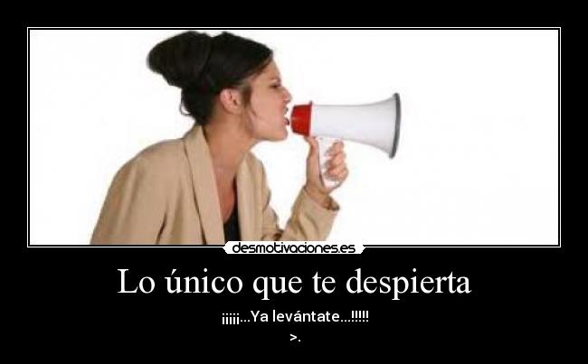 Lo único que te despierta -