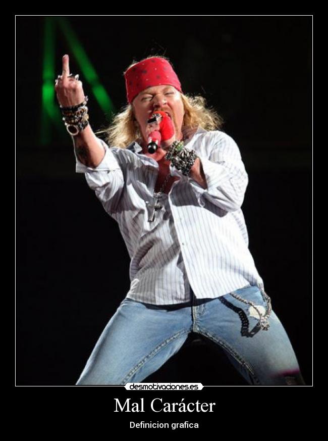 Mal Carácter - Definicion grafica