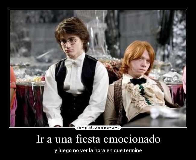 carteles fiesta fiesta harry potter desmotivaciones