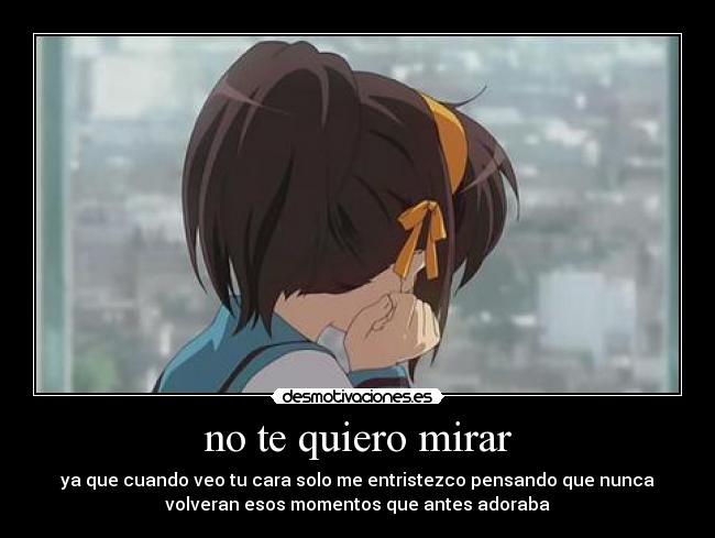 no te quiero mirar -