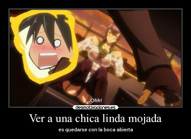 Ver a una chica linda mojada -