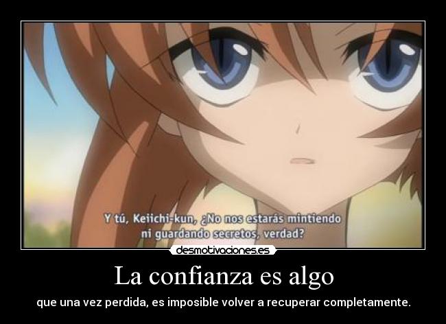 La confianza es algo - 