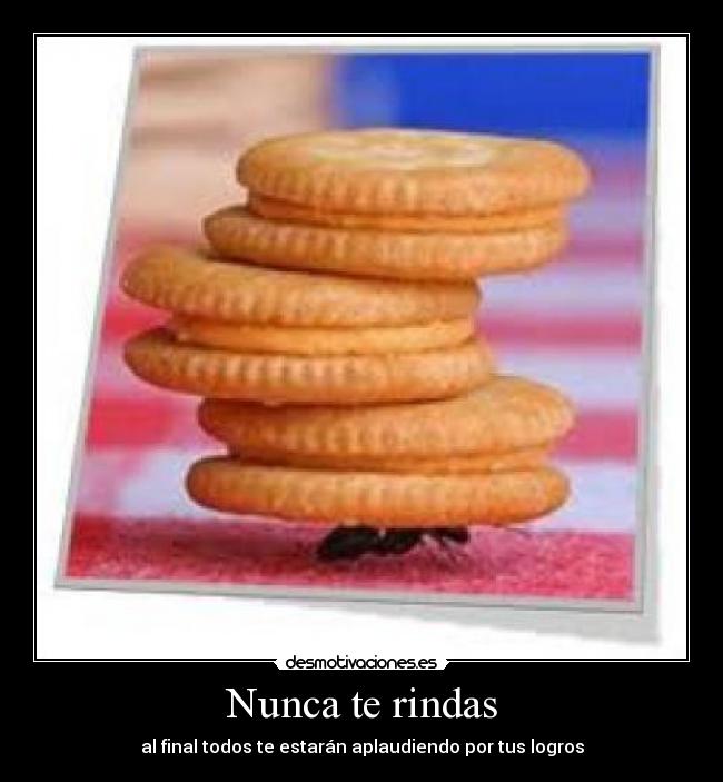 Nunca te rindas - al final todos te estarán aplaudiendo por tus logros