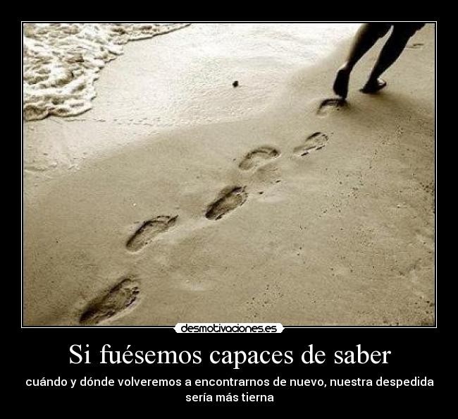 Si fuésemos capaces de saber - 
