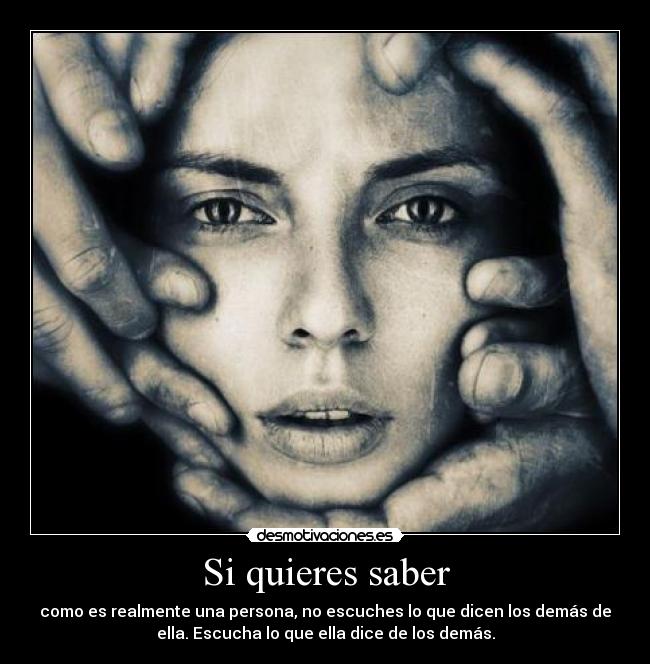 Si quieres saber -