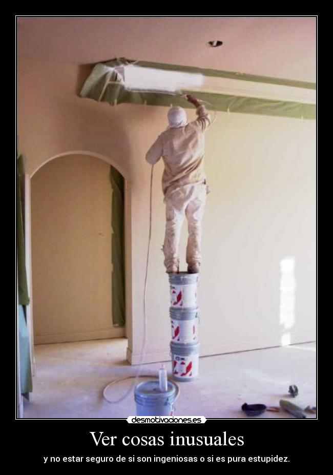 Ver cosas inusuales - y no estar seguro de si son ingeniosas o si es pura estupidez.