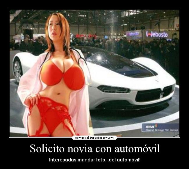 carteles solicito novia con automovil desmotivaciones