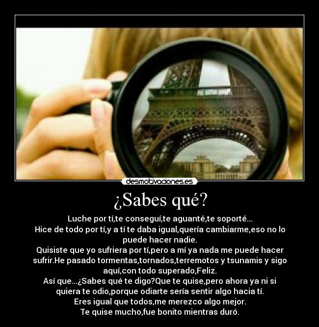¿Sabes qué? -