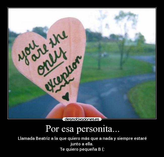 Por esa personita... -