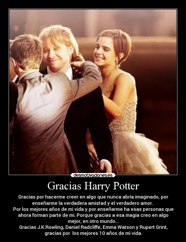 Gracias Harry Potter -