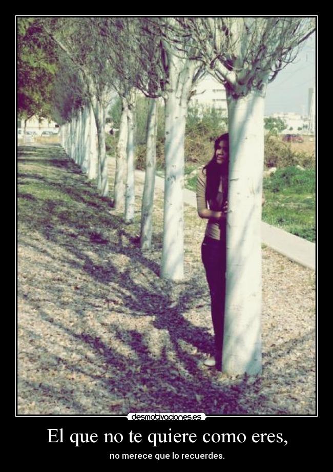 El que no te quiere como eres, - 