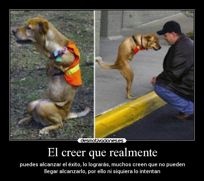 El creer que realmente -