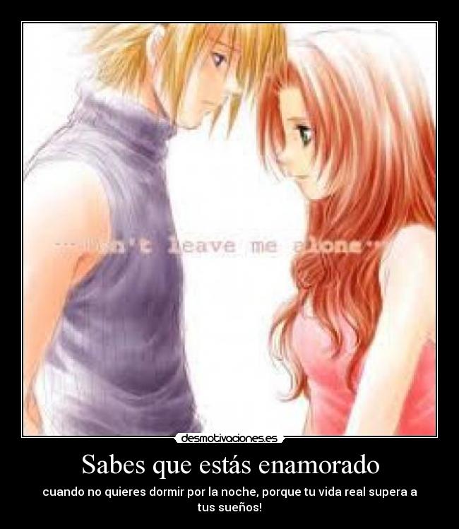 Sabes que estás enamorado -