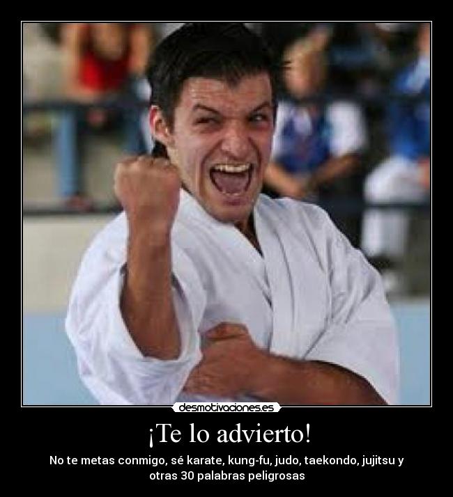 ¡Te lo advierto! - No te metas conmigo, sé karate, kung-fu, judo, taekondo, jujitsu y
otras 30 palabras peligrosas