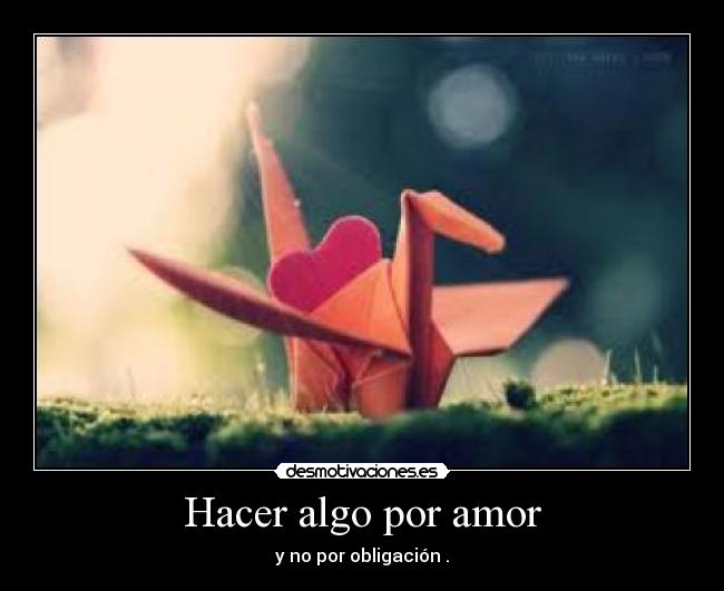 Hacer algo por amor - 