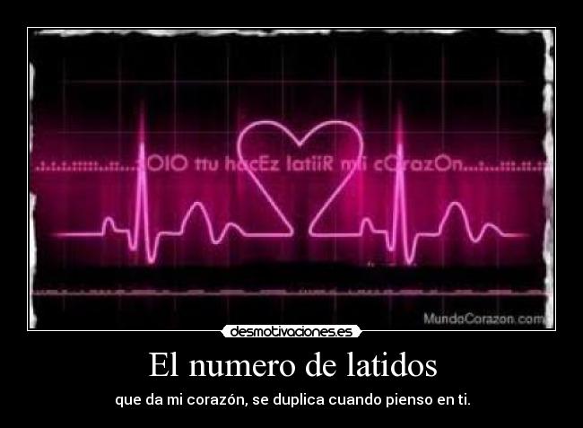 El numero de latidos -