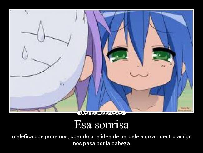 carteles sonrisa lucky star desmotivaciones