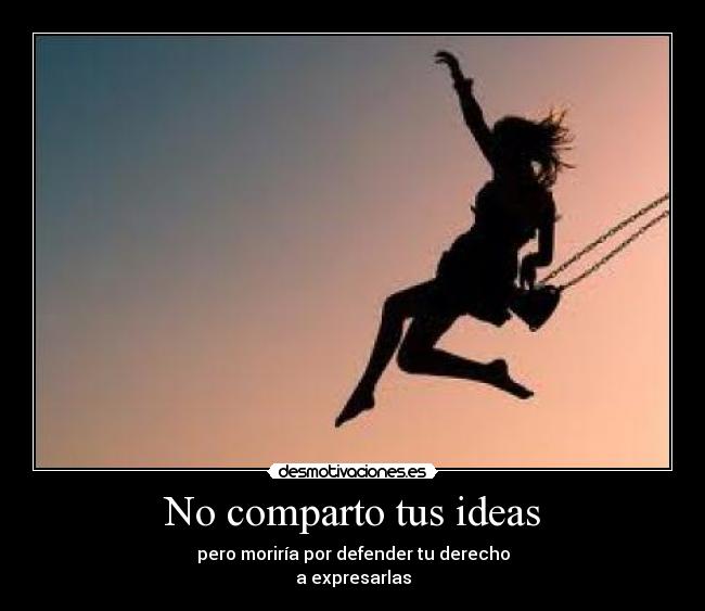 No comparto tus ideas -