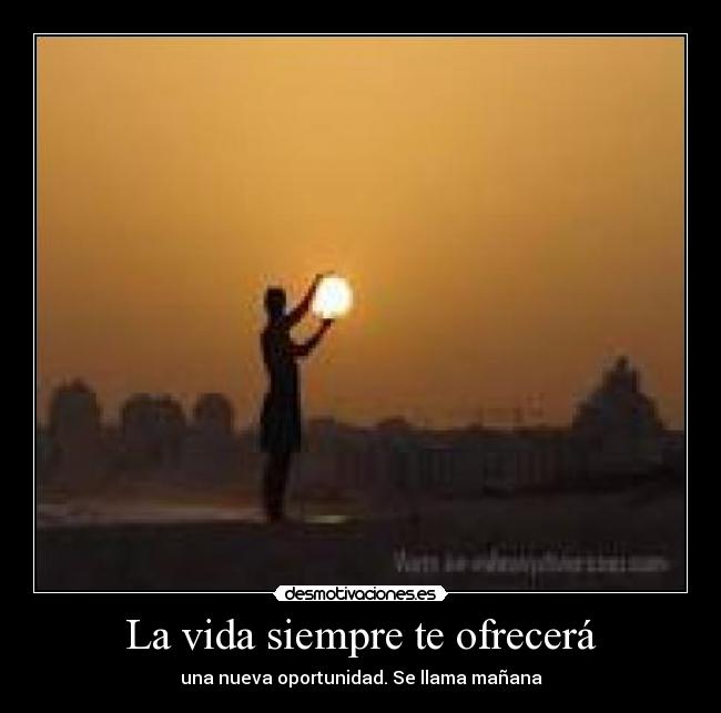 La vida siempre te ofrecerá - 