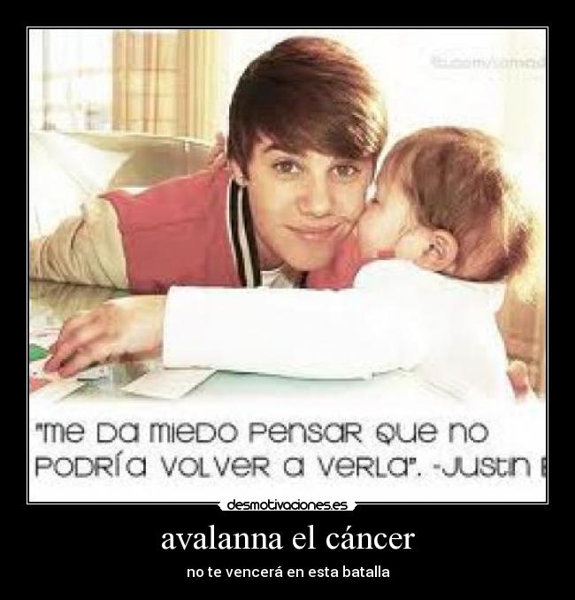 avalanna el cáncer - no te vencerá en esta batalla