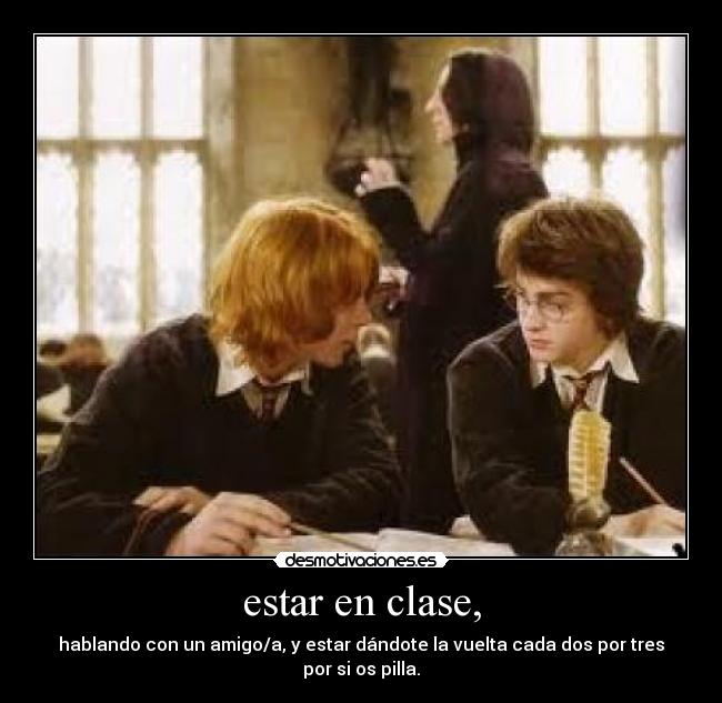 estar en clase, - 