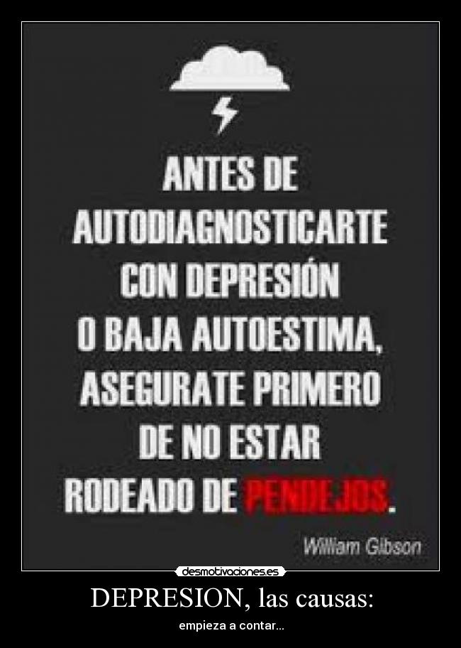 DEPRESION, las causas: -