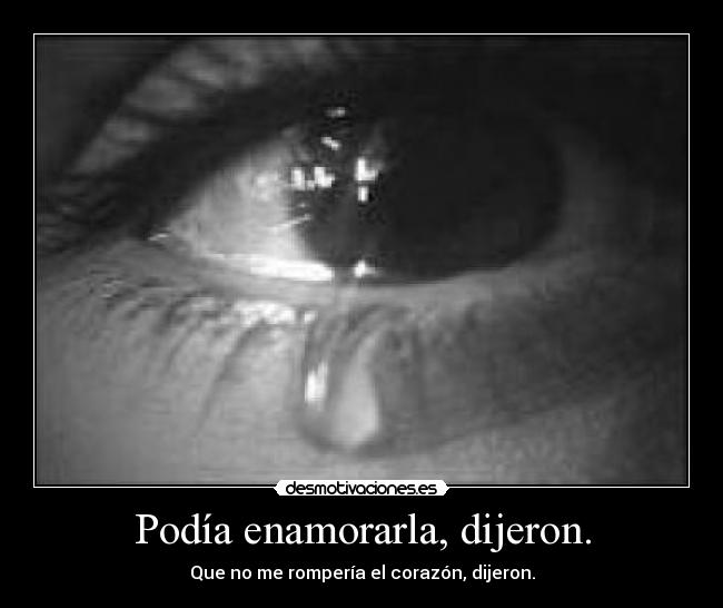 Podía enamorarla, dijeron. -