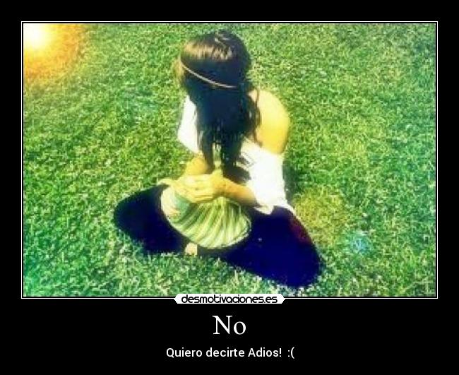 No - Quiero decirte Adios! :(