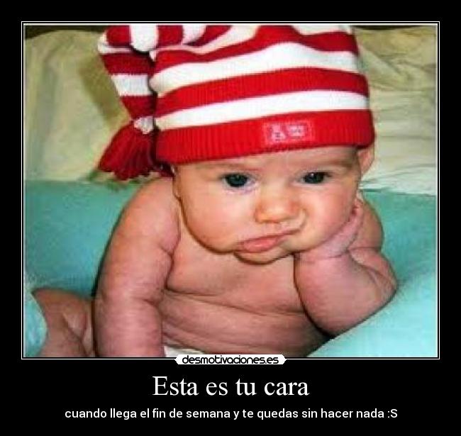 Esta es tu cara - cuando llega el fin de semana y te quedas sin hacer nada :S