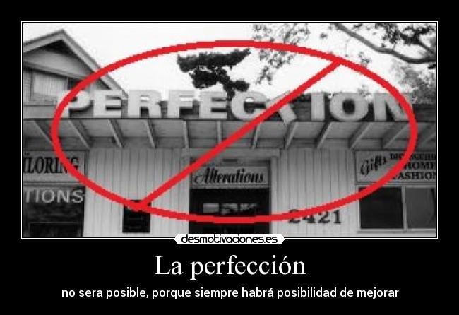 carteles perfeccion existe desmotivaciones