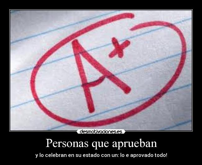 Personas que aprueban -