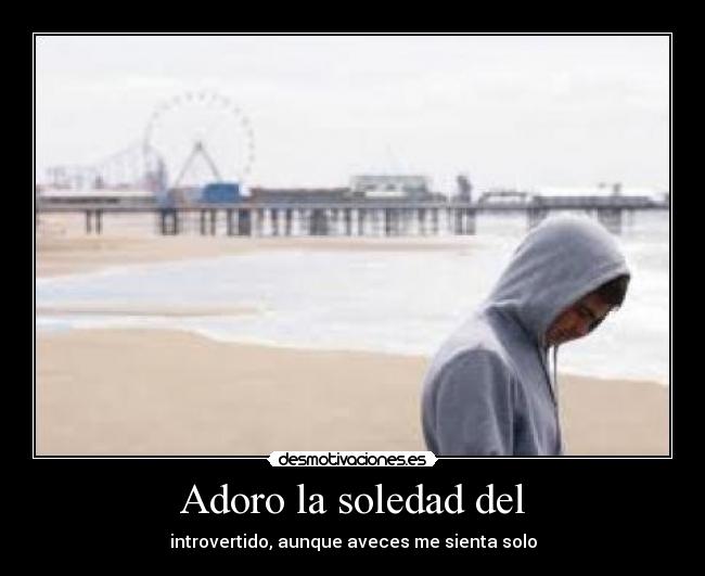 Adoro la soledad del -