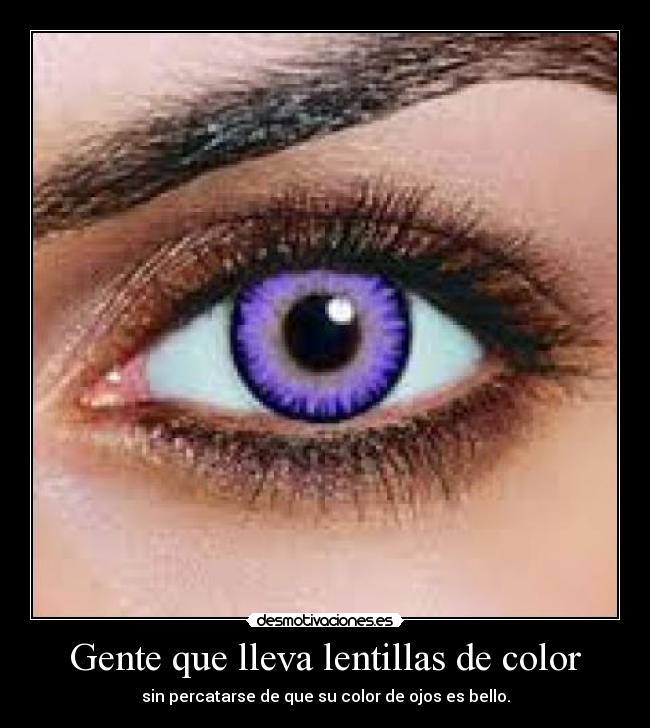 Gente que lleva lentillas de color -